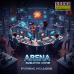 Arena Animation Indore students training in high-demand VFX skills using industry tools at Vijay Nagar campus