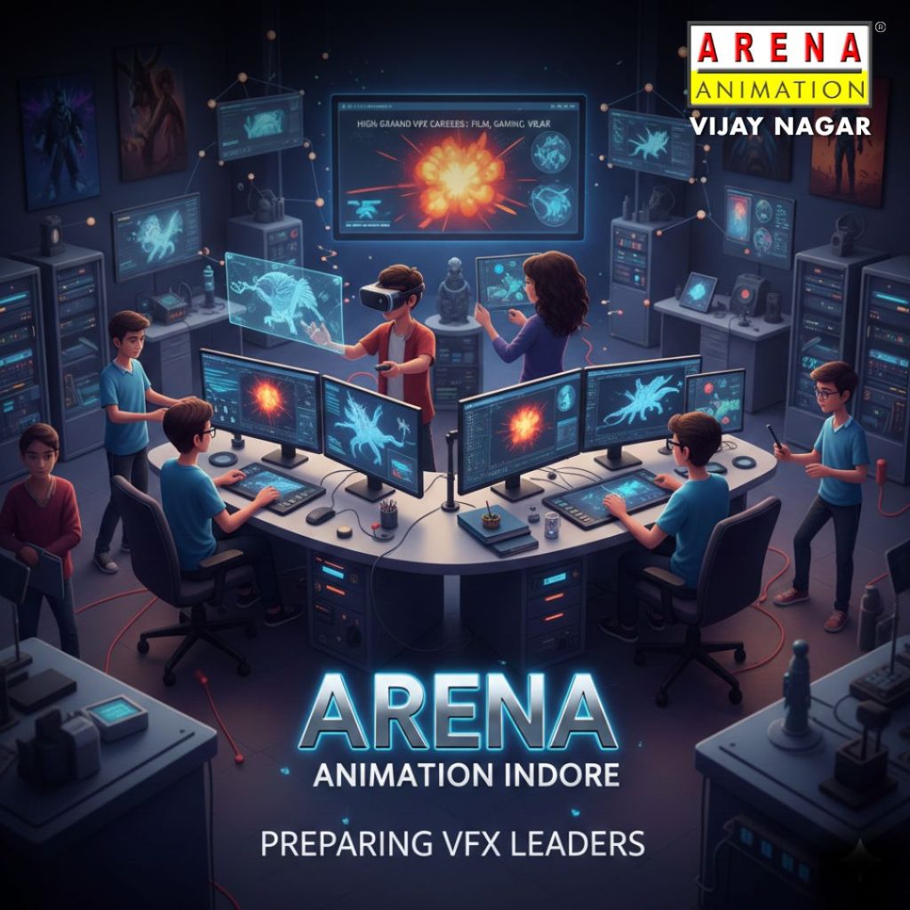 Arena Animation Vijay Nagar Indore preparing VFX students with industry-ready training